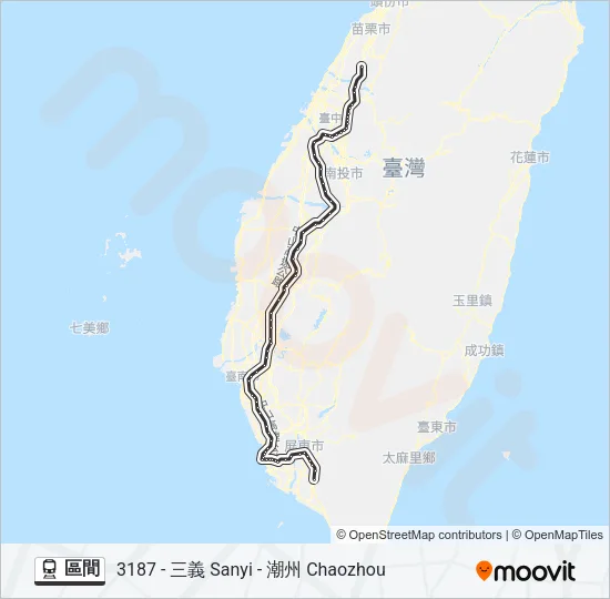 區間 Train Line Map