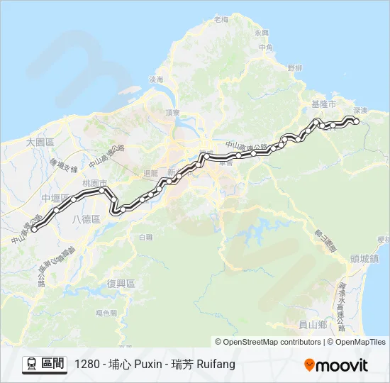 區間 Train Line Map