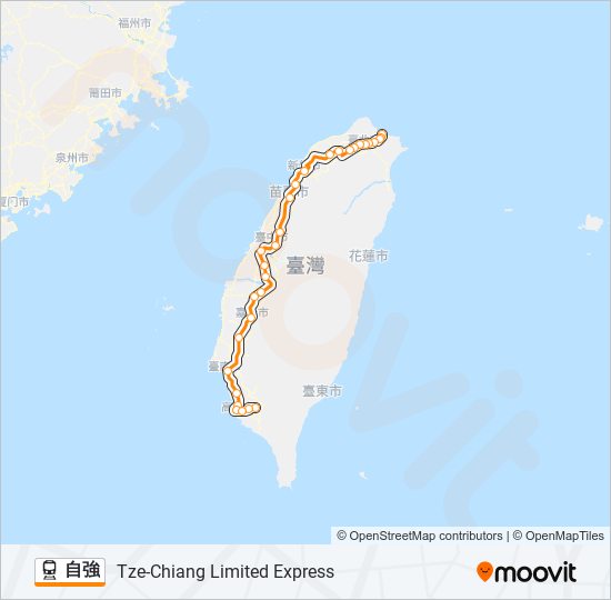 自強 train Line Map