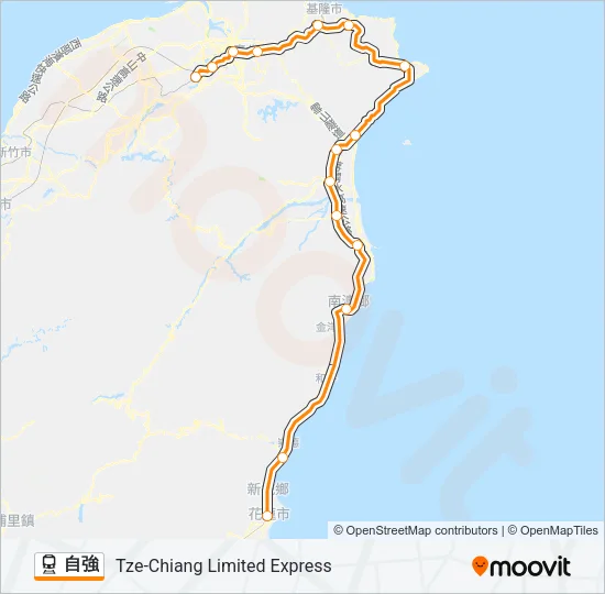 自強 Train Line Map