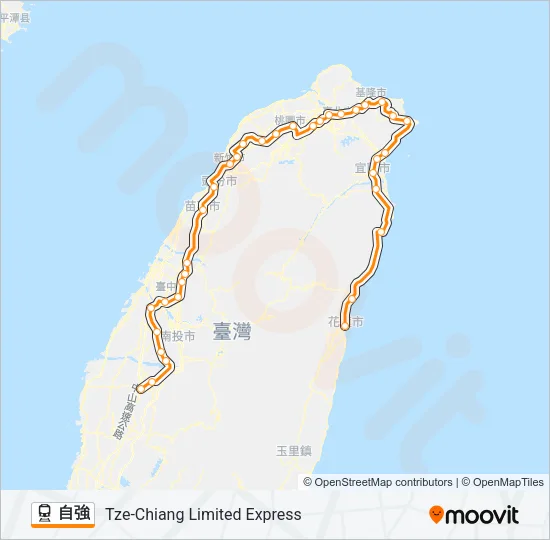 自強 Train Line Map