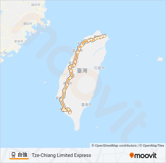 自強 Train Line Map