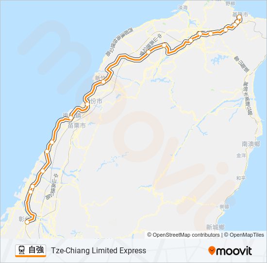 自強 train Line Map