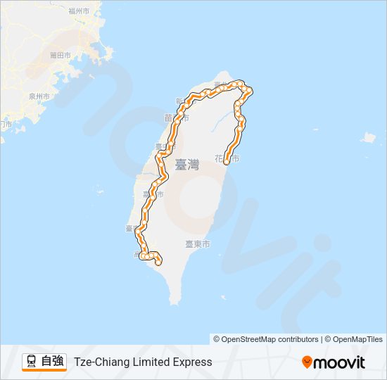 自強 Train Line Map