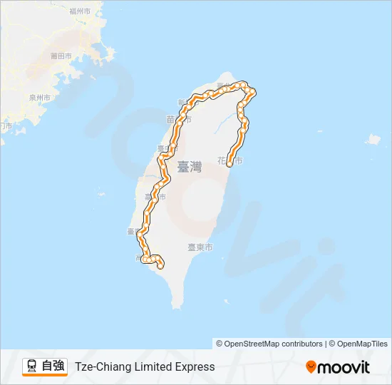 自強 Train Line Map