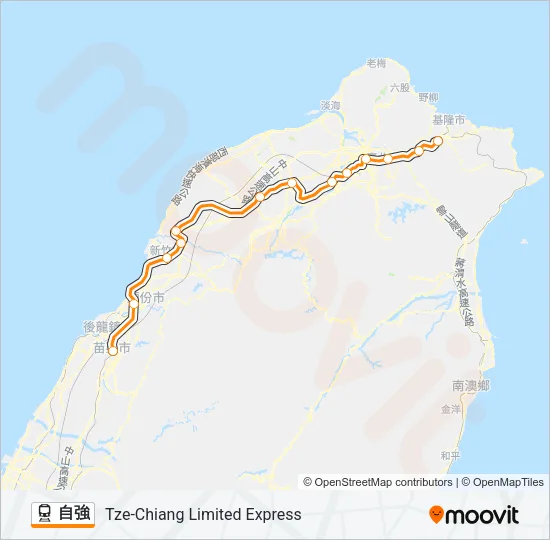 自強 Train Line Map