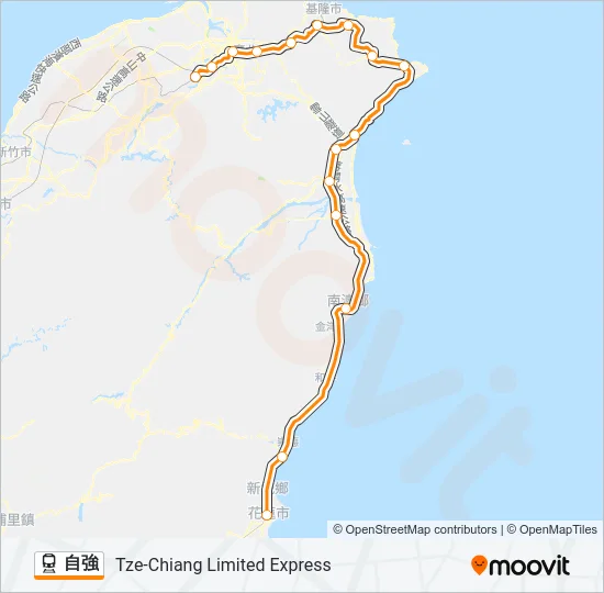自強 Train Line Map