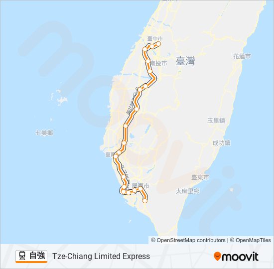 自強 train Line Map