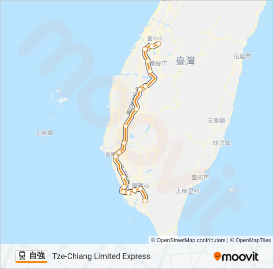自強 Train Line Map