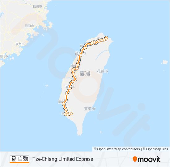 自強 train Line Map