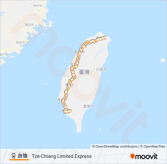 自強 Train Line Map