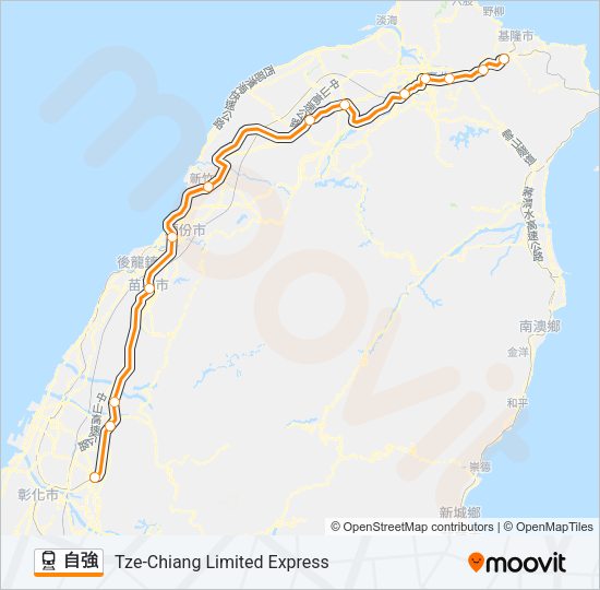 自強 Train Line Map