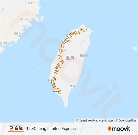 自強 Train Line Map
