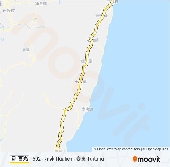 莒光 train Line Map