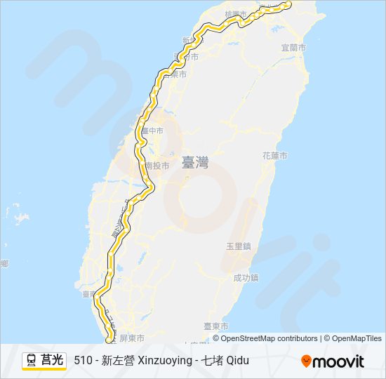 莒光 Train Line Map