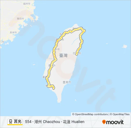 莒光 Train Line Map