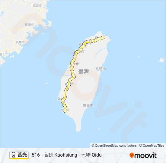 莒光 Train Line Map