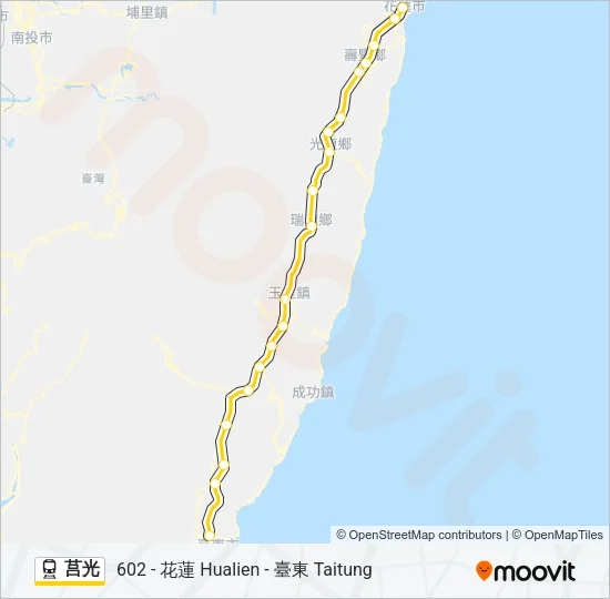 莒光 Train Line Map