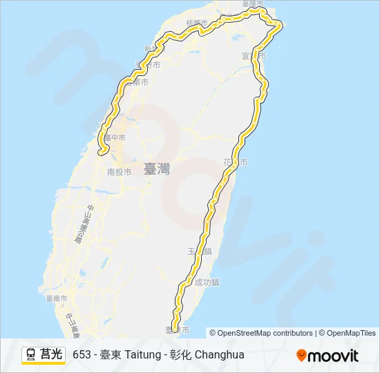 莒光 Train Line Map