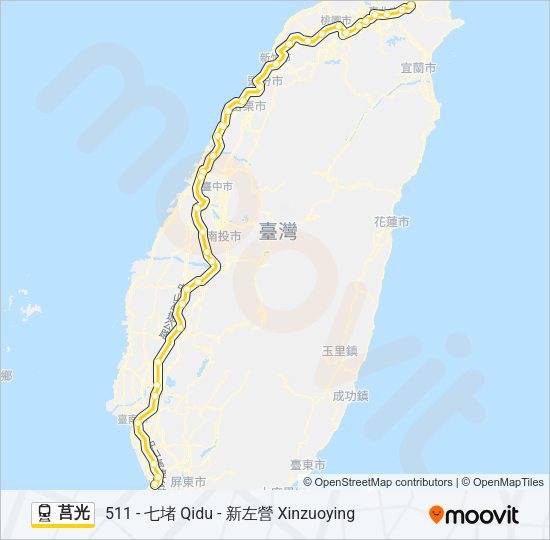 莒光 Train Line Map