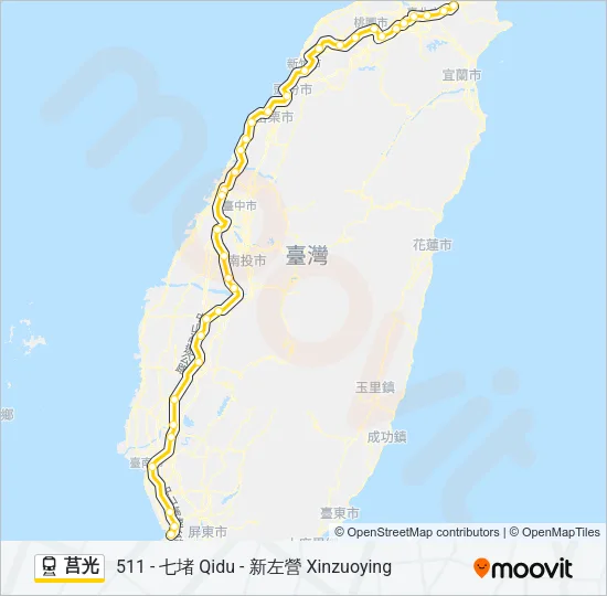 莒光 Train Line Map