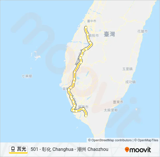 火車莒光的線路圖