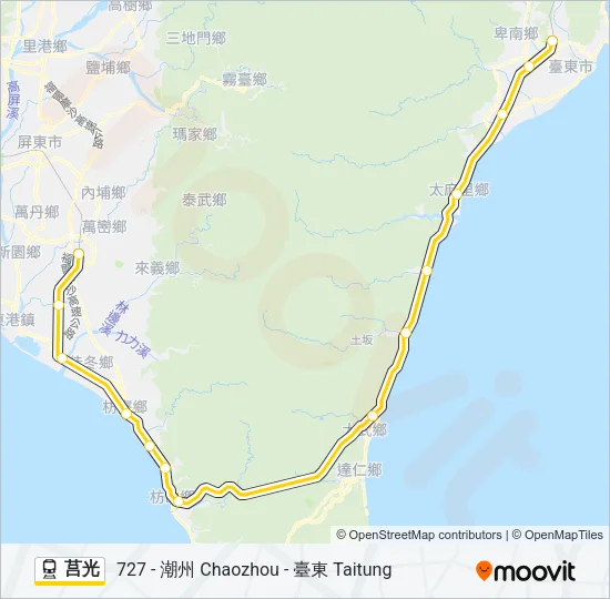 莒光 Train Line Map