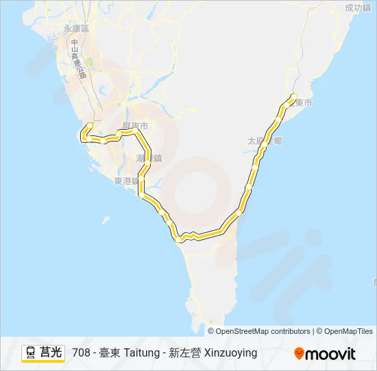 莒光 Train Line Map