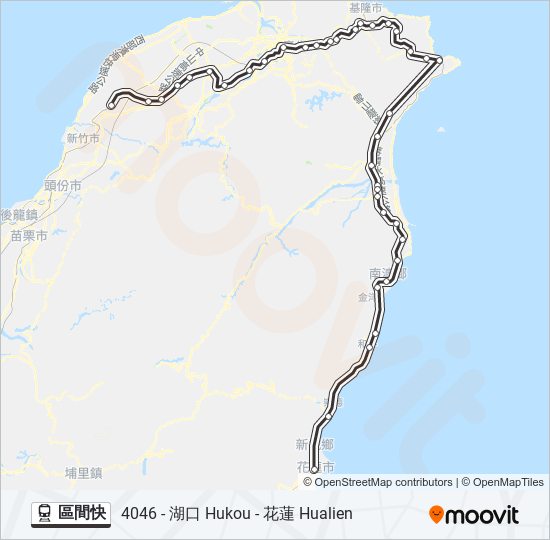 區間快 train Line Map