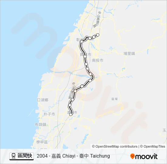 區間快 Train Line Map