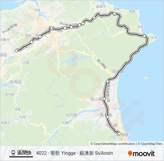區間快 Train Line Map