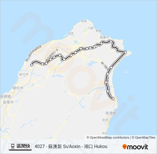 區間快 train Line Map