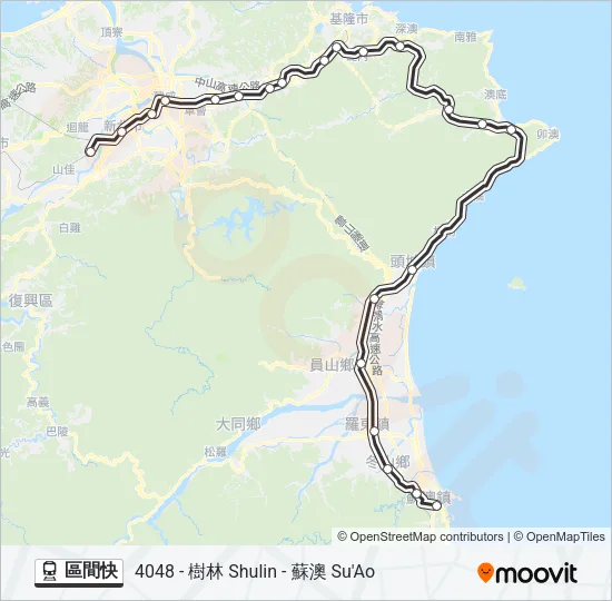 區間快 Train Line Map