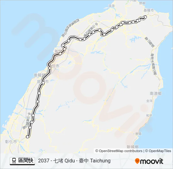 區間快 Train Line Map