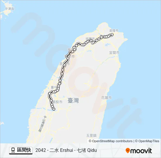 區間快 Train Line Map