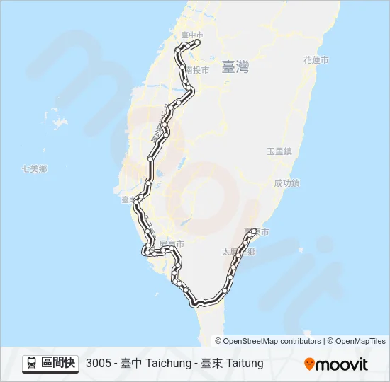 區間快 Train Line Map