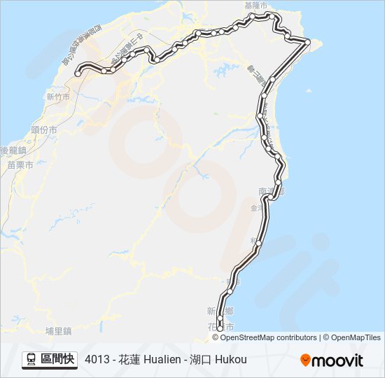 區間快 train Line Map