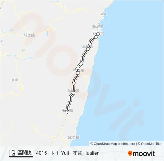 區間快 Train Line Map