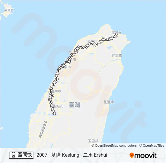 區間快 Train Line Map