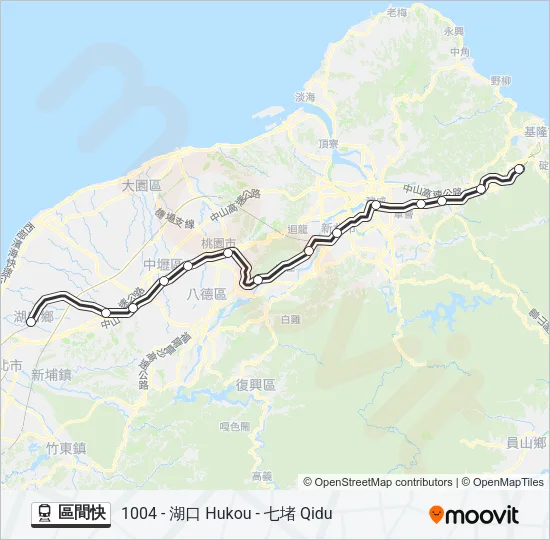 區間快 Train Line Map