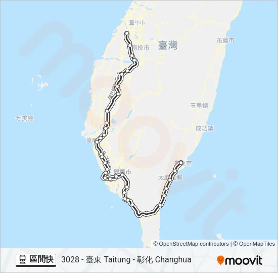 區間快 Train Line Map