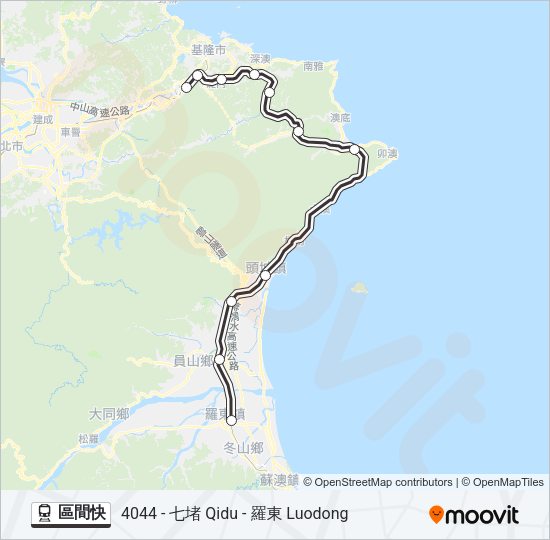 區間快 Train Line Map