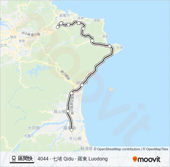 區間快 Train Line Map