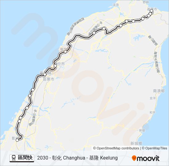 區間快 Train Line Map