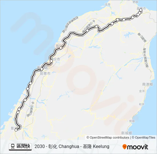 區間快 Train Line Map