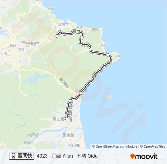 區間快 Train Line Map
