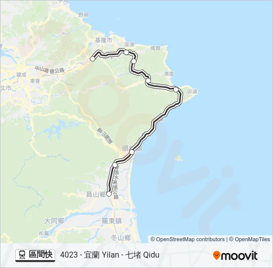 區間快 Train Line Map
