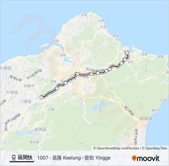 區間快 Train Line Map