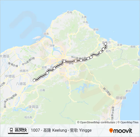 火車區間快的線路圖