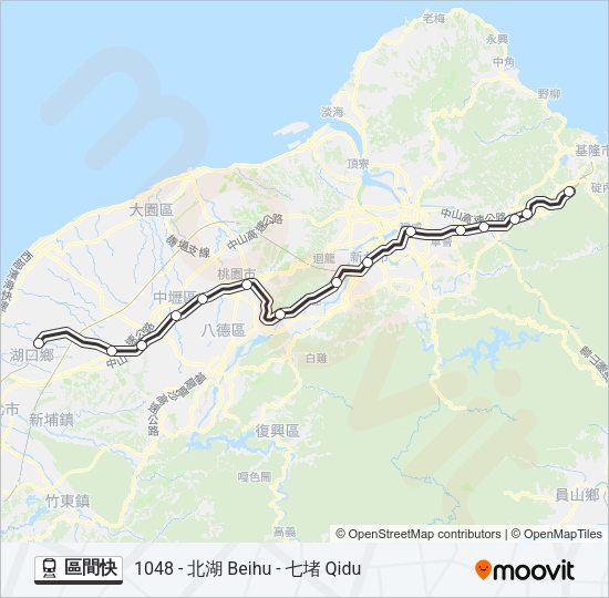區間快 Train Line Map